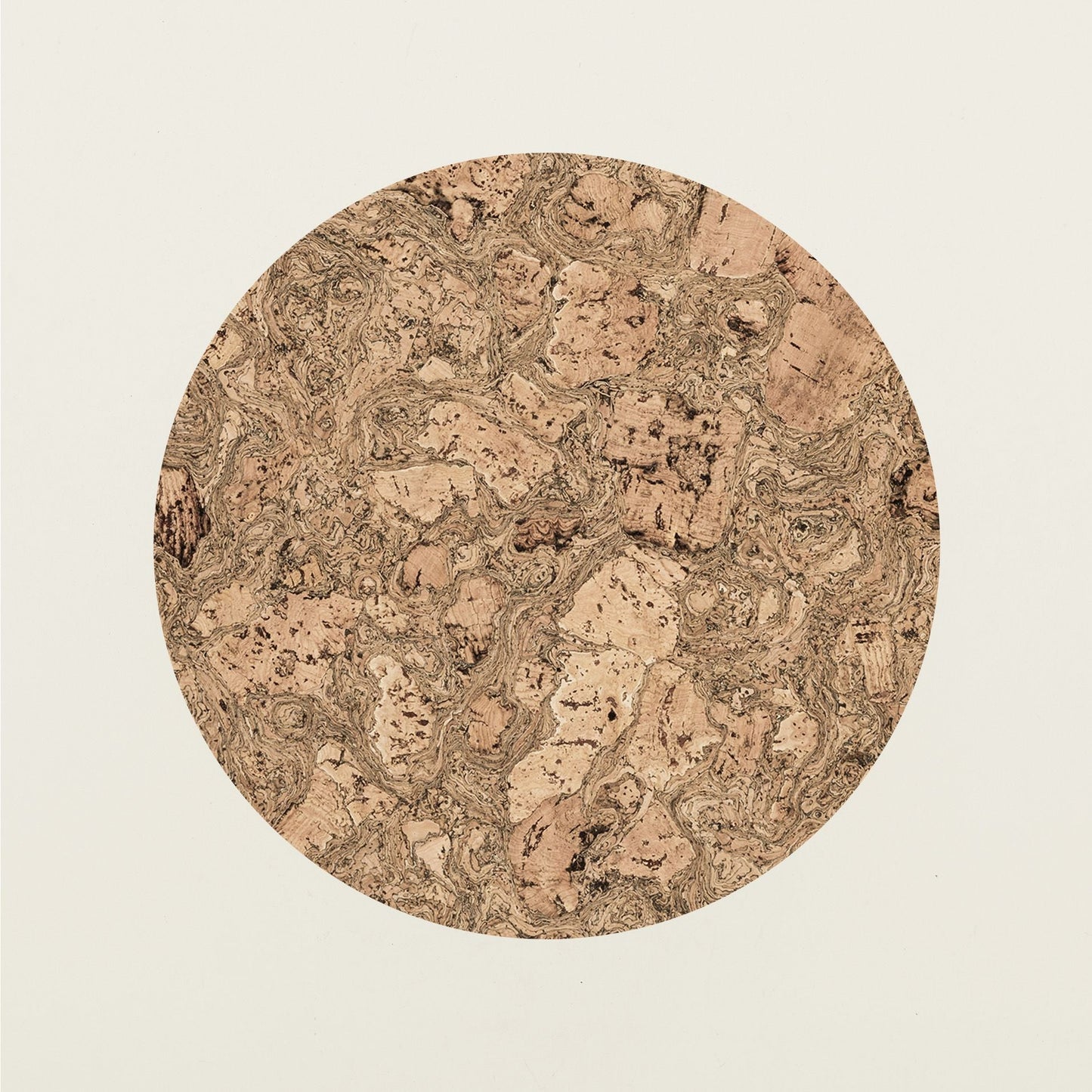 Cork Placemats | Twist Black | Round