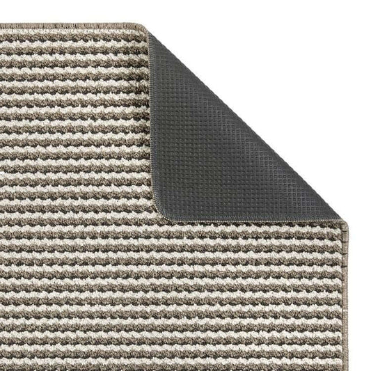 Twist Stripe Washable Mat and Runner Beige