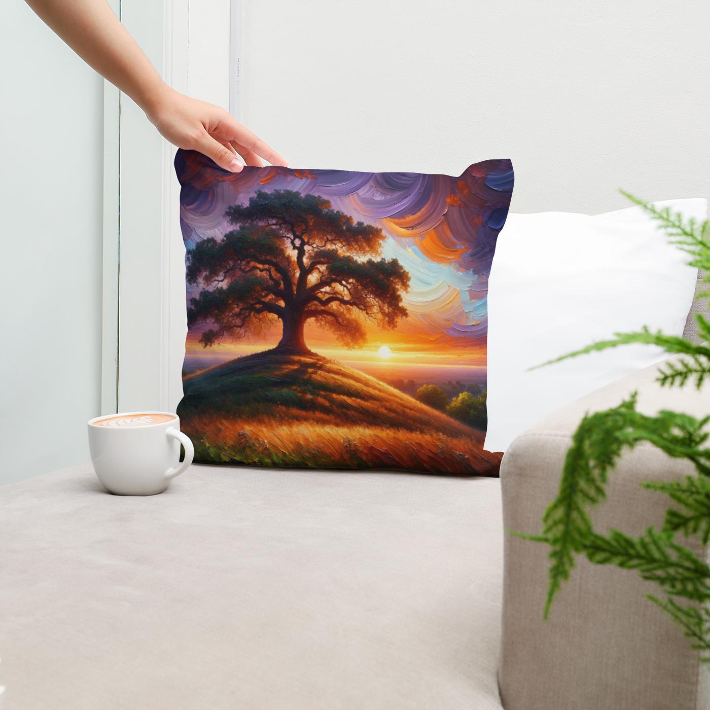 Sunset Oak Cotton Cushion