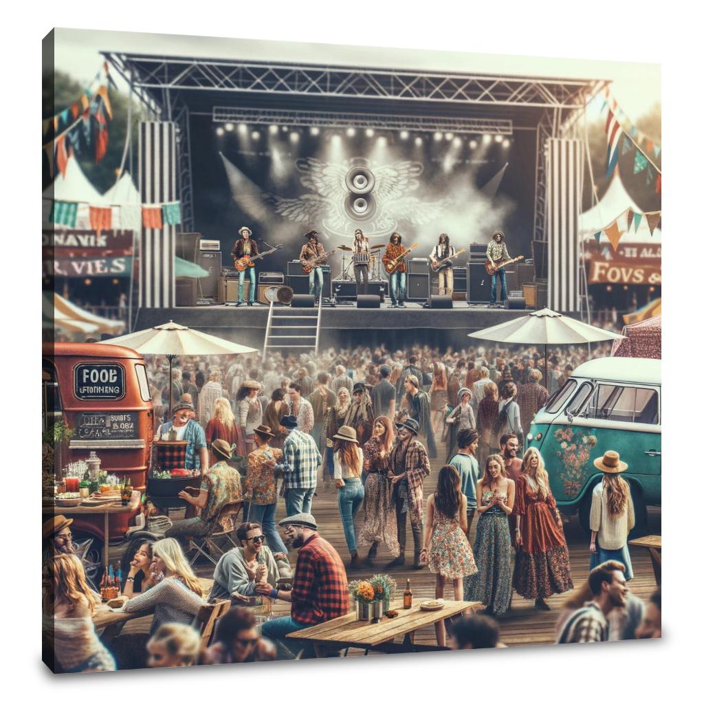 Outdoor Rock Festival Canvas