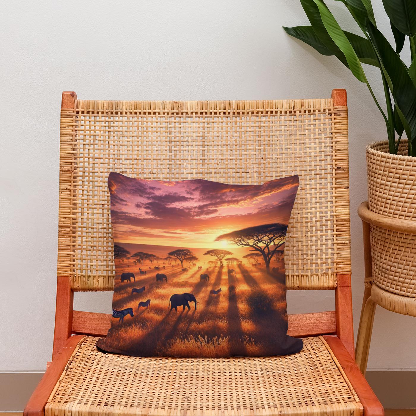 Golden Savannah Cotton Cushion