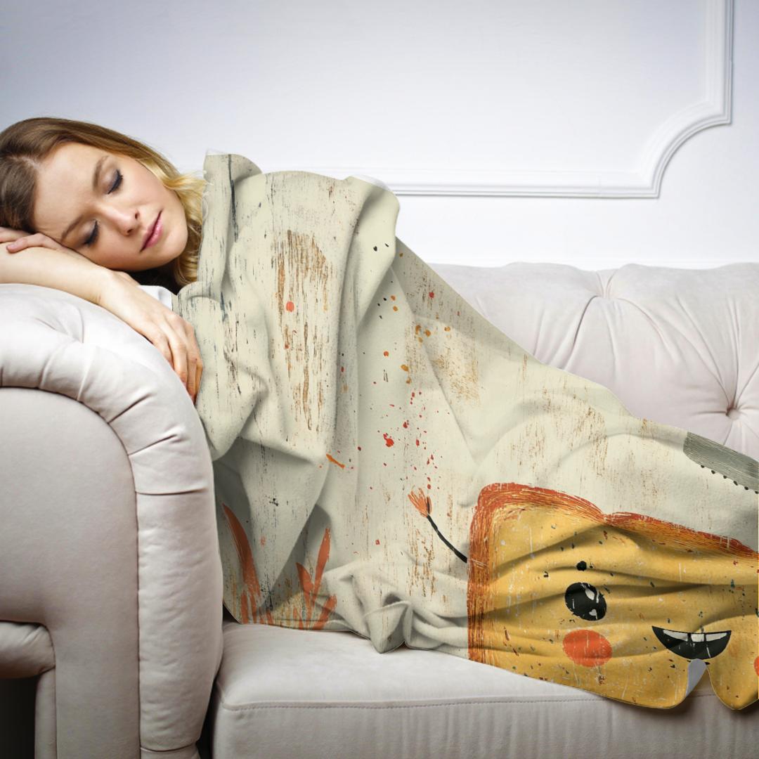 Smiling Bread Blanket
