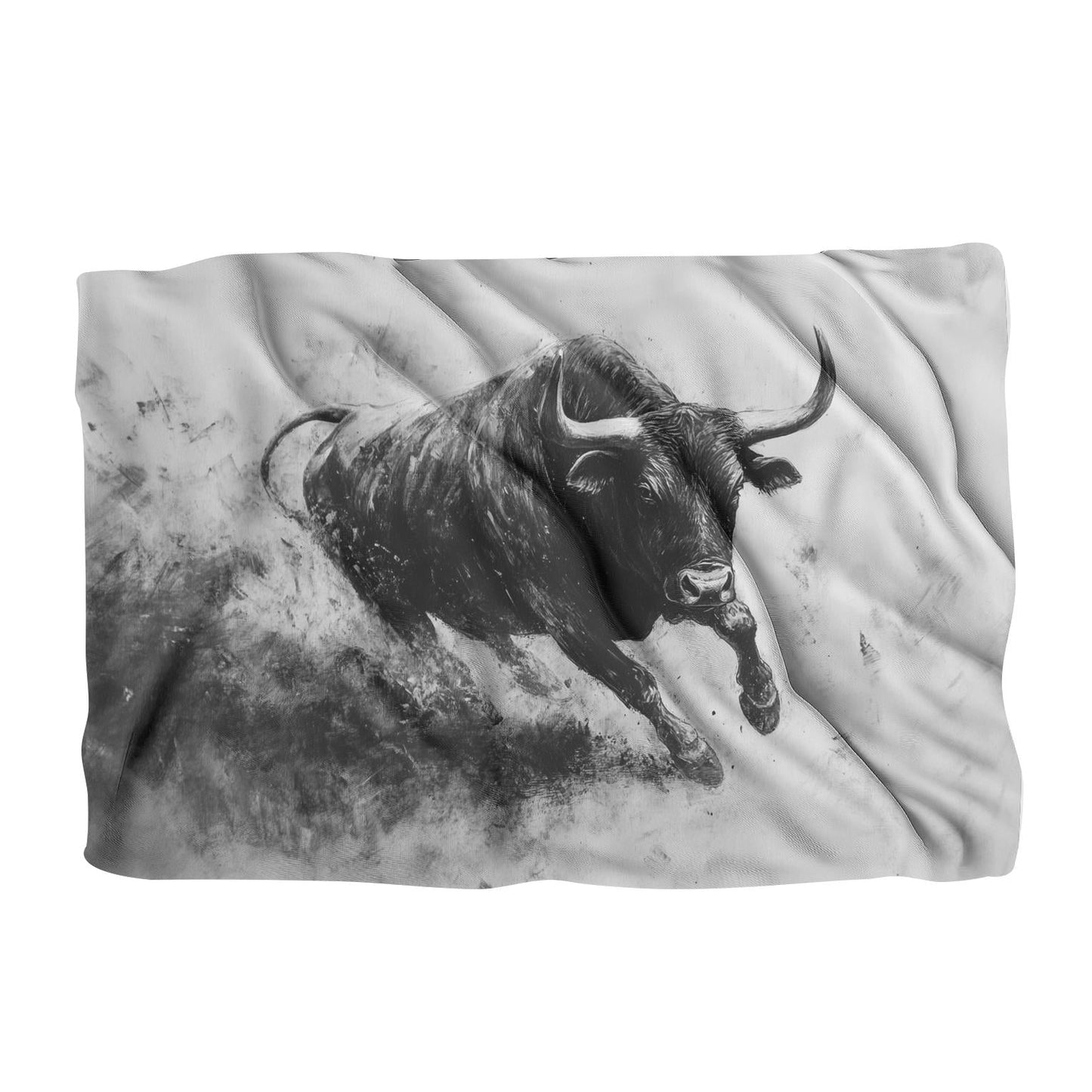 Monochrome Bull Charge Blanket
