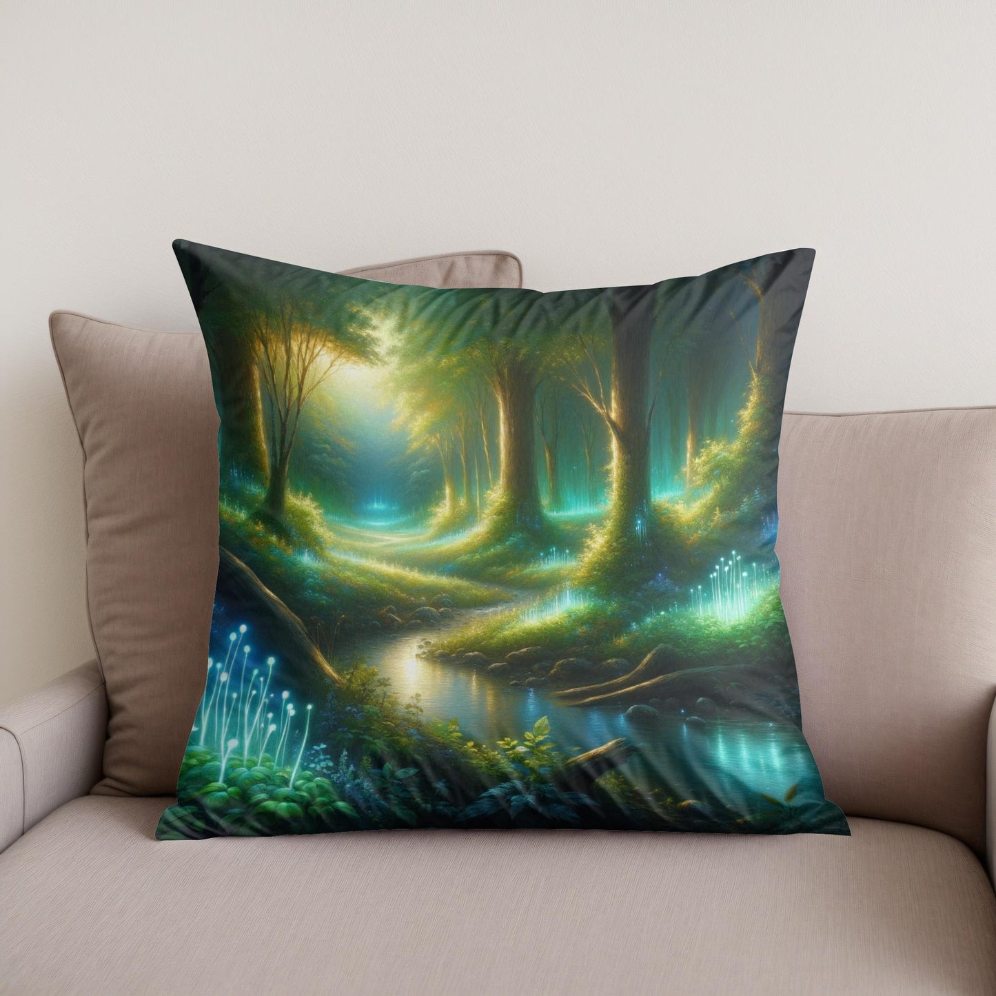 Enchanted Glade Forest Cotton Cushion