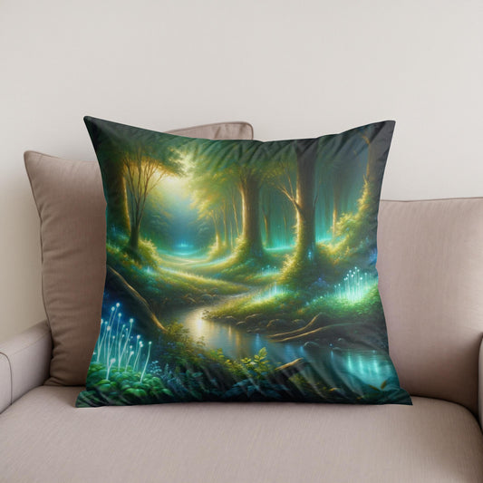 Enchanted Glade Forest Cotton Cushion