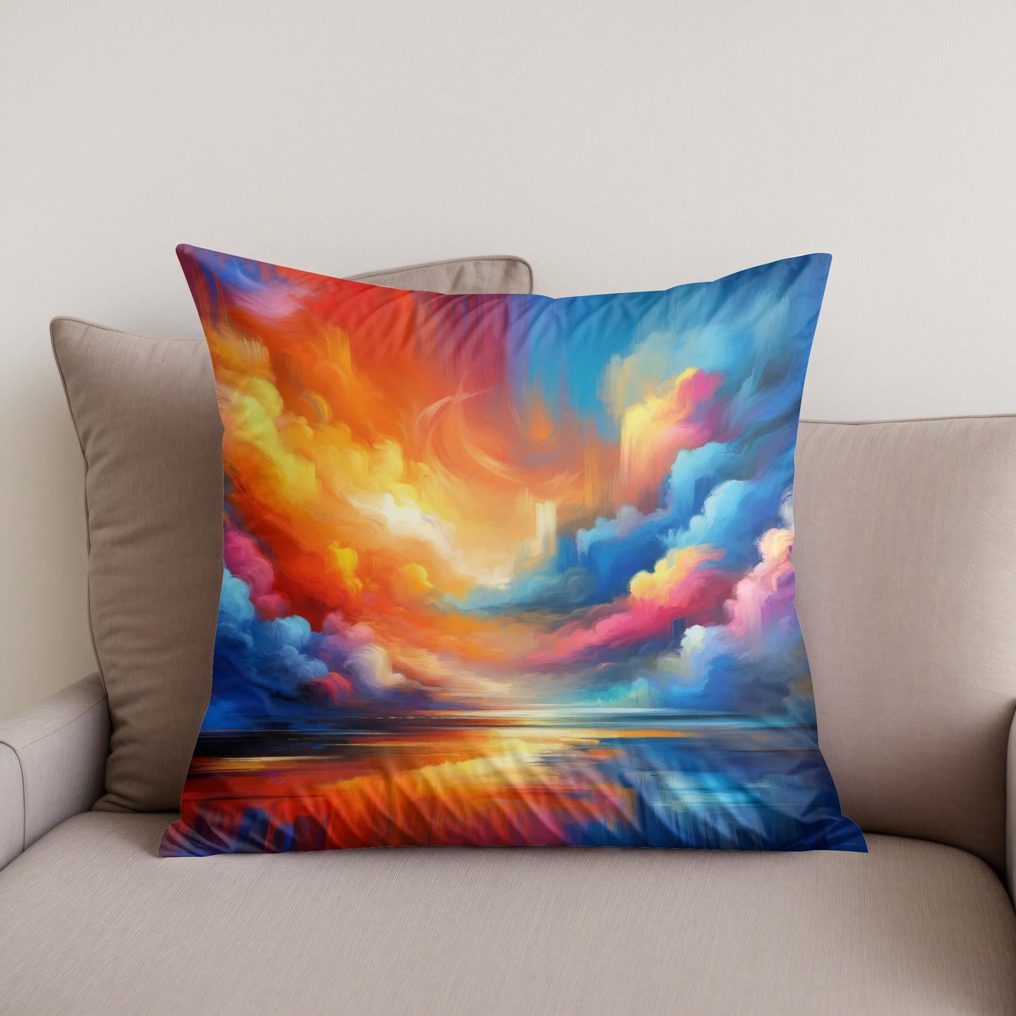 Calm Collision Cotton Cushion