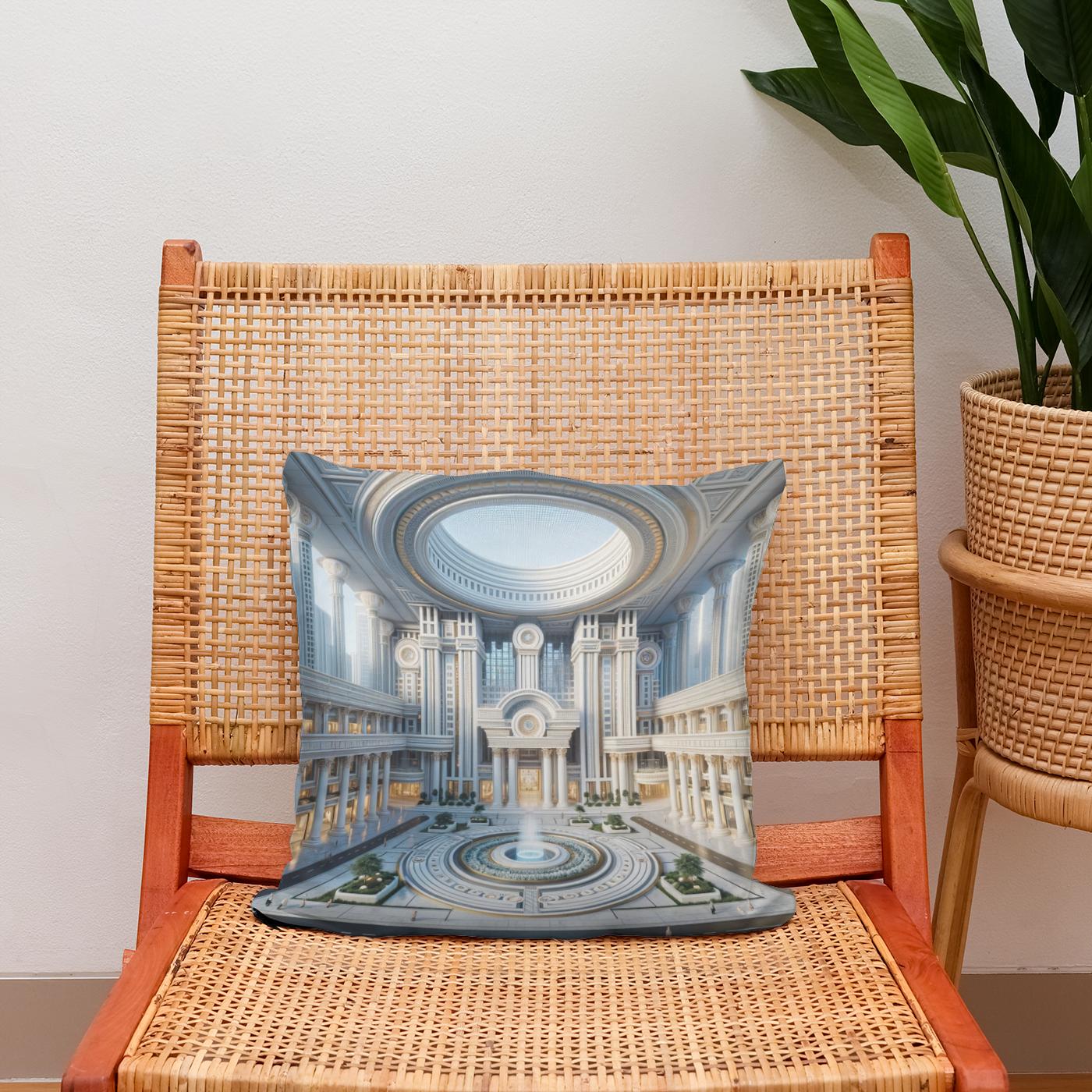 Neo-Future Elegance Cotton Cushion