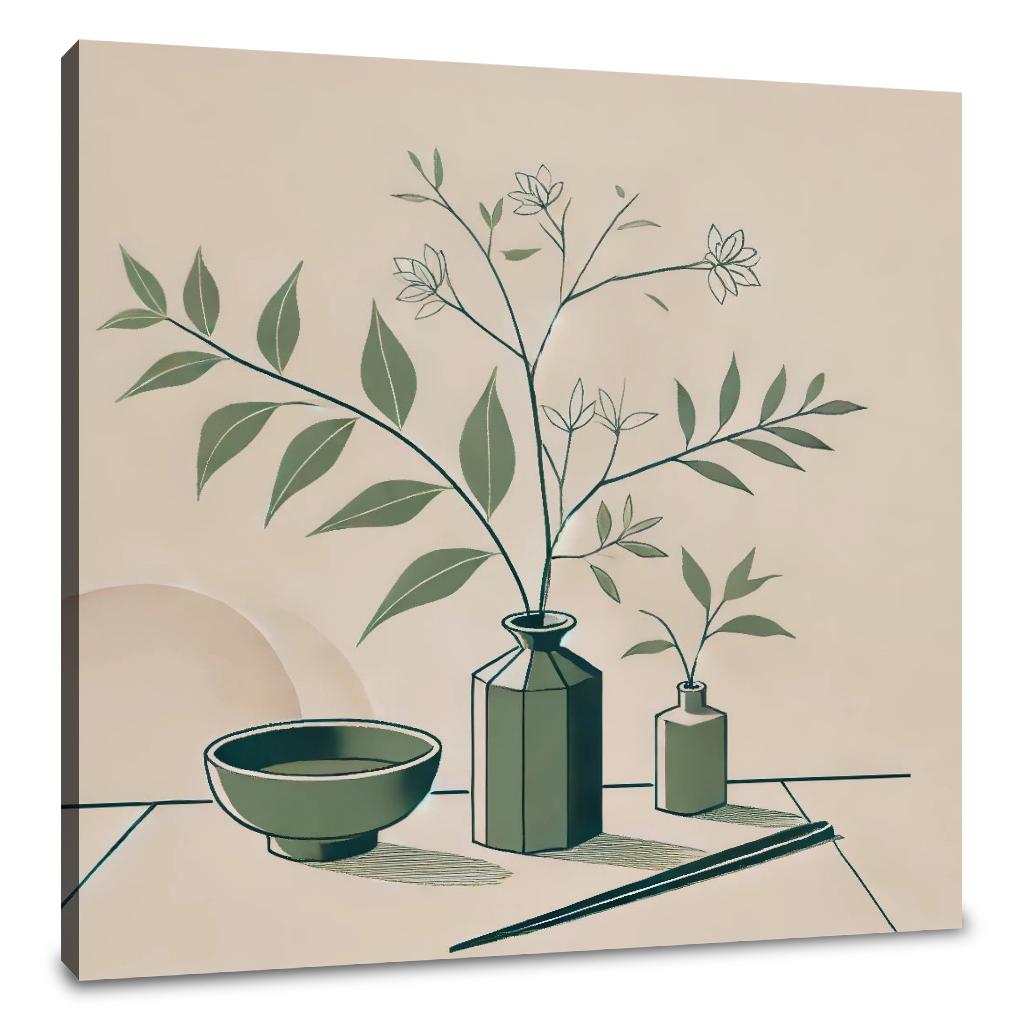 Minimalist Ikebana Canvas