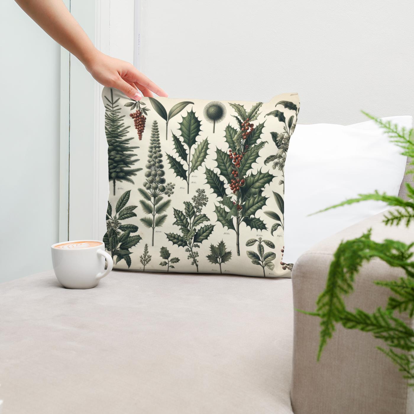 Winter Flora Archive Cotton Cushion