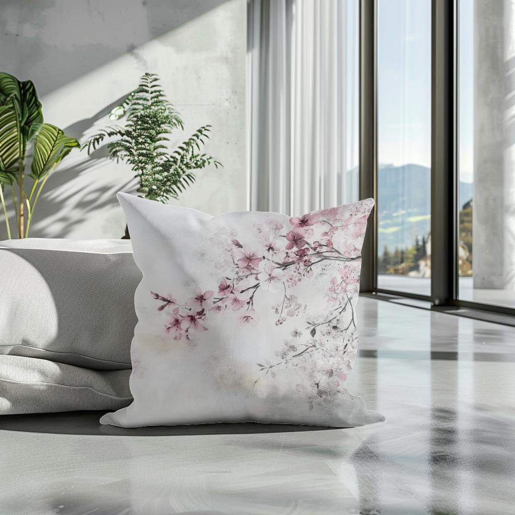 Blossoming Cherry Cotton Cushion