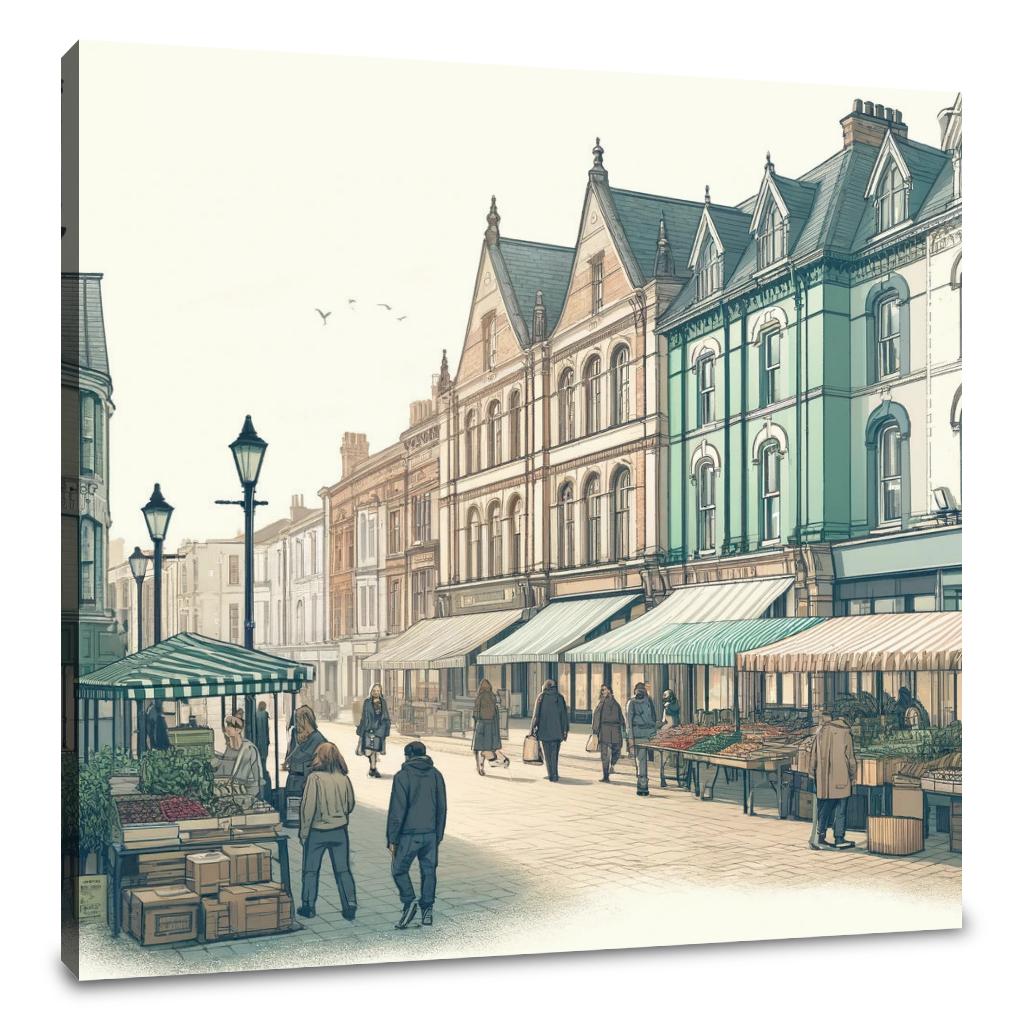 High Street Leicester Canvas