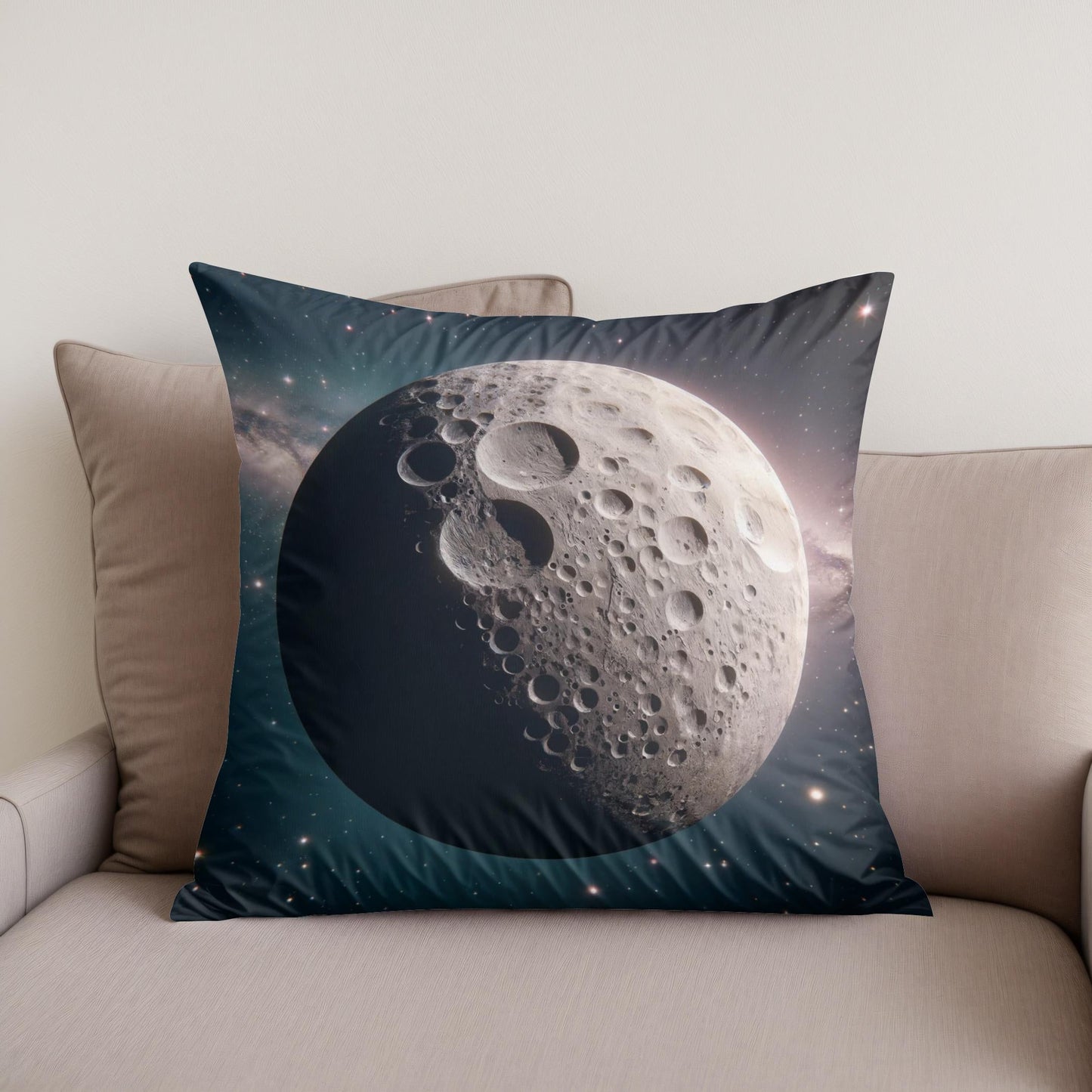 Callisto's Cratered Legacy Cotton Cushion