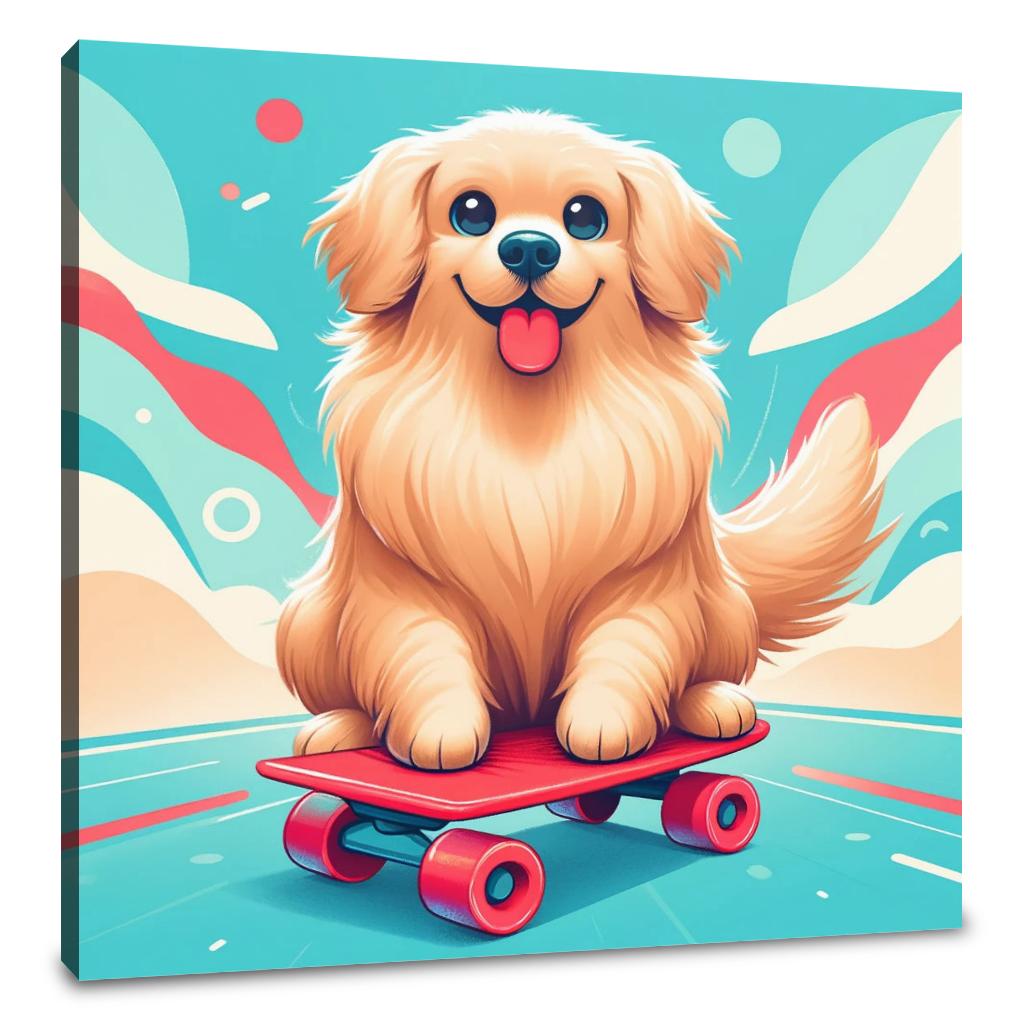Skater Dog Canvas