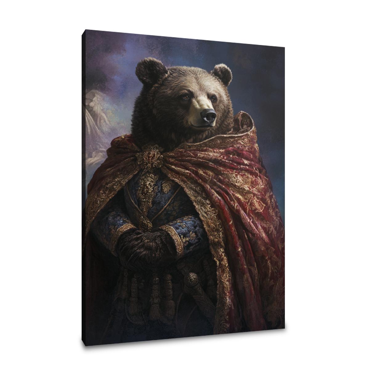 Majestic Monarch Bear Canvas