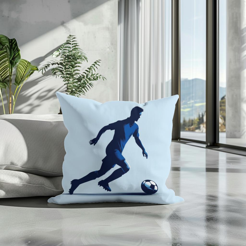 Glasgow Blue Dribble Cotton Cushion