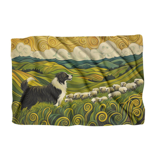 Energetic Border Collie Blanket