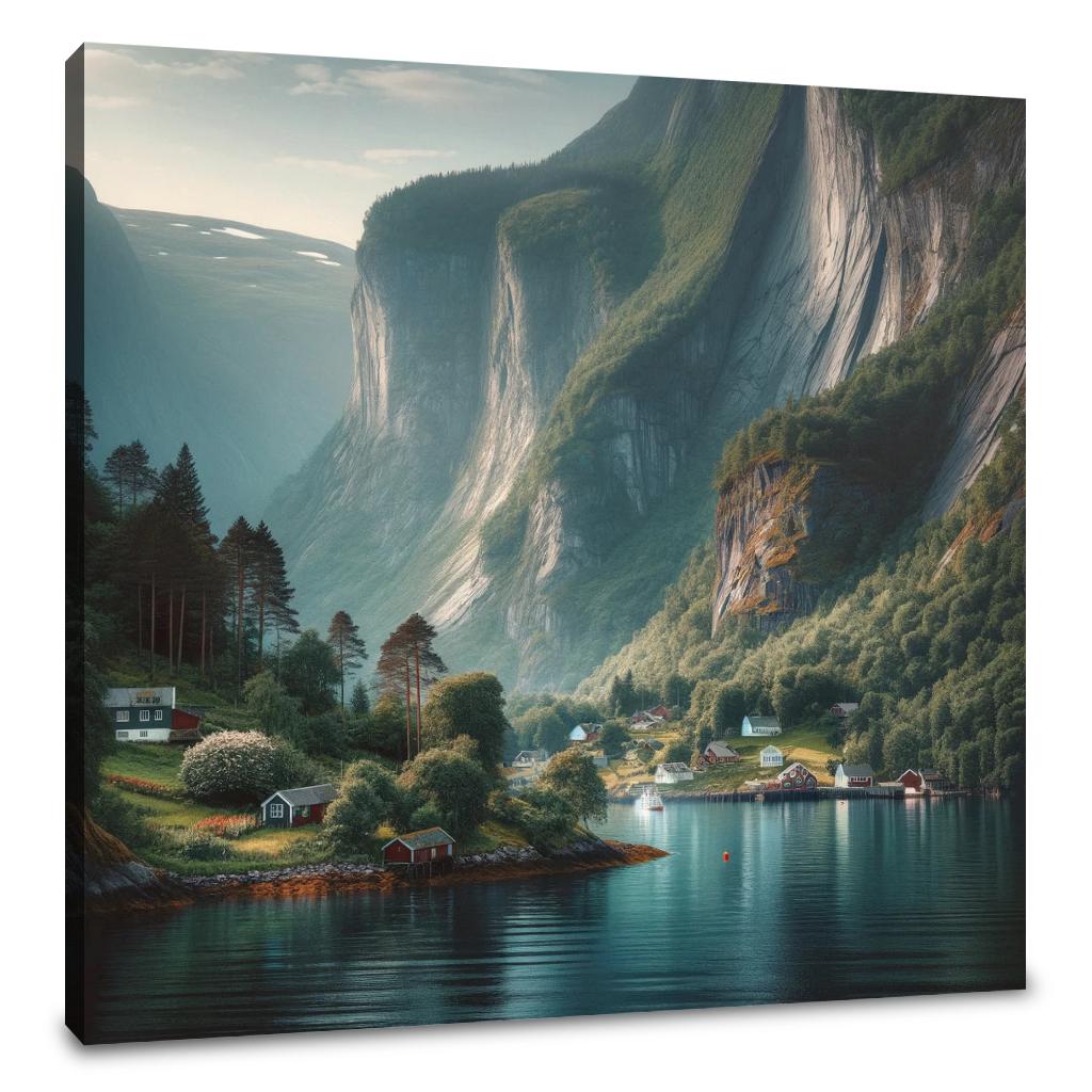 Tranquil Fjord Canvas