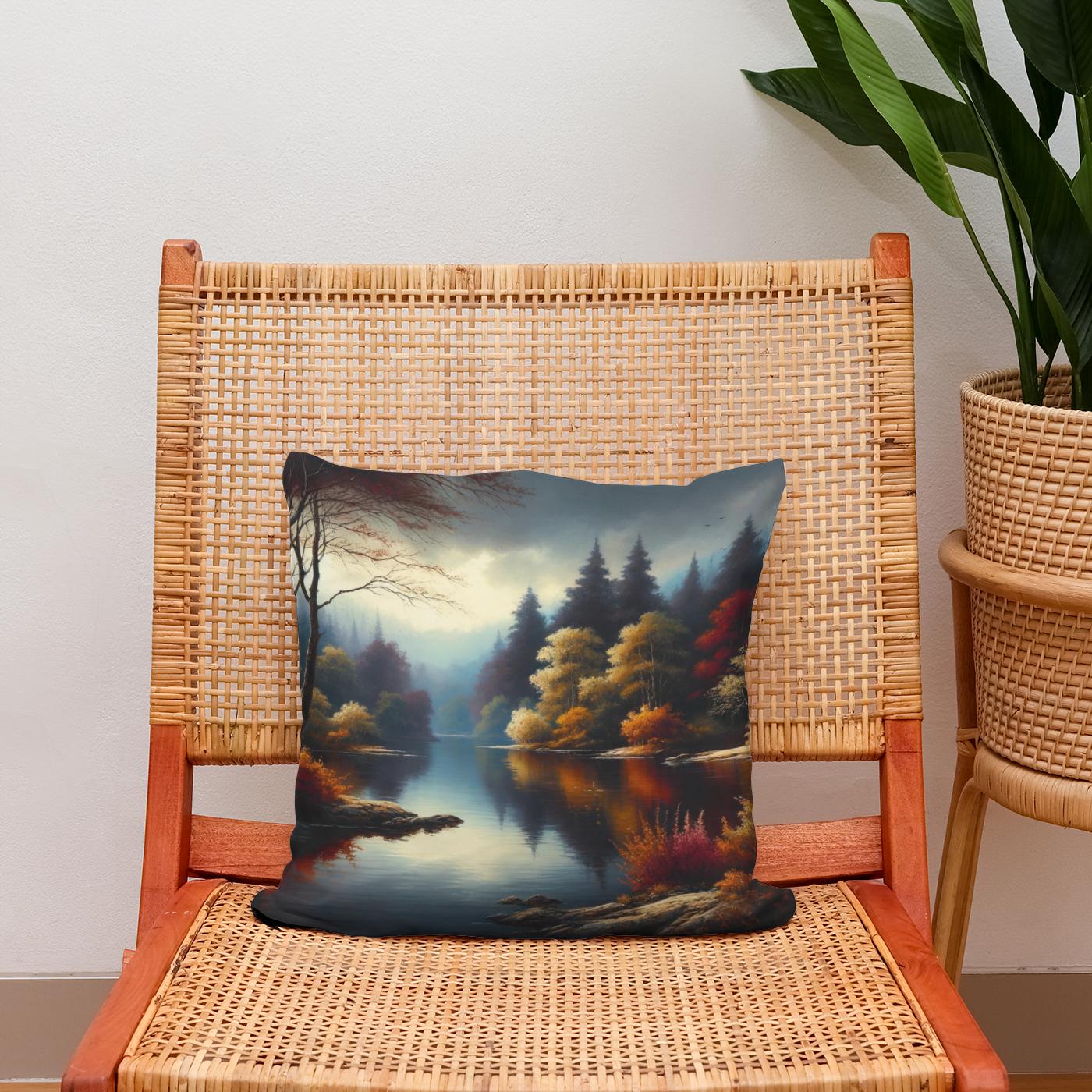 Autumn Tranquility Cotton Cushion