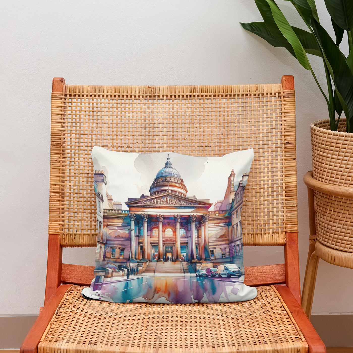 Edinburgh Walker Gallery Watercolor Essence Cotton Cushion