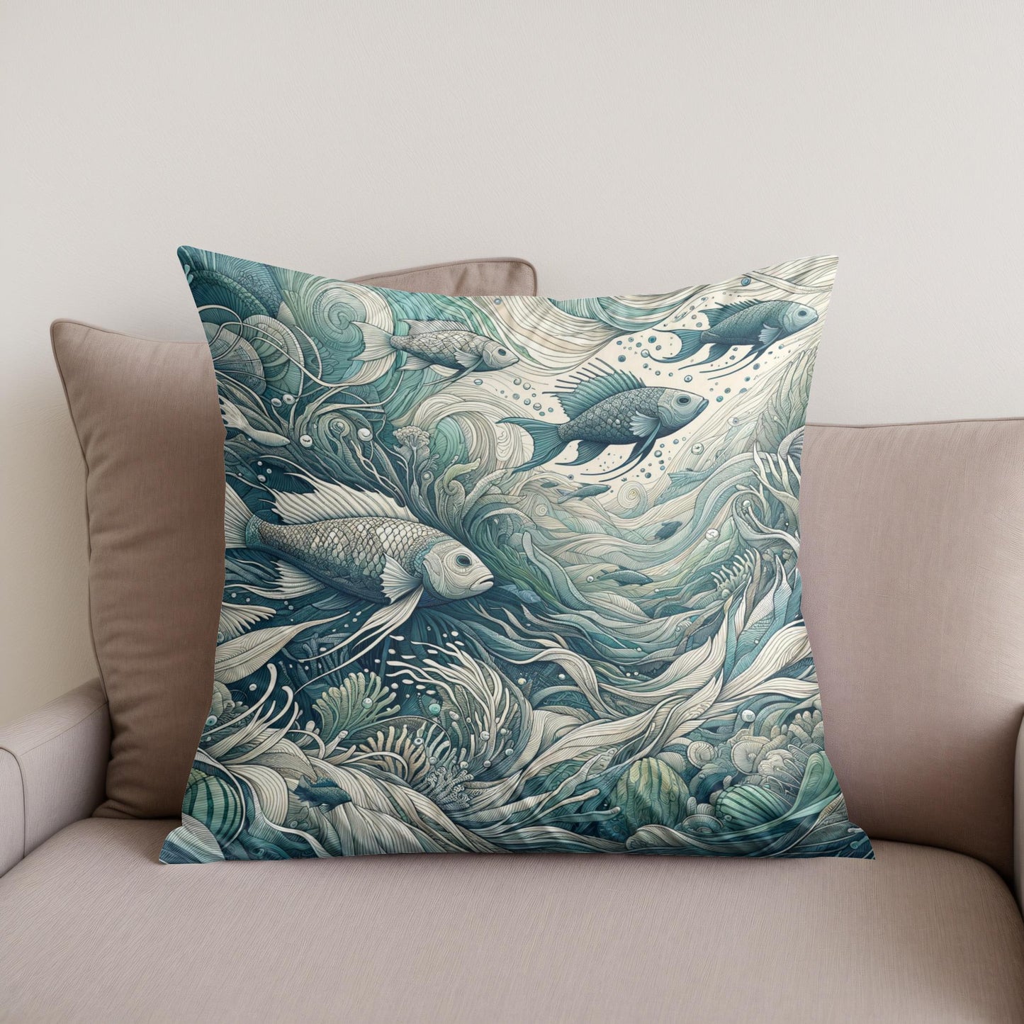 Ocean Harmony Cotton Cushion