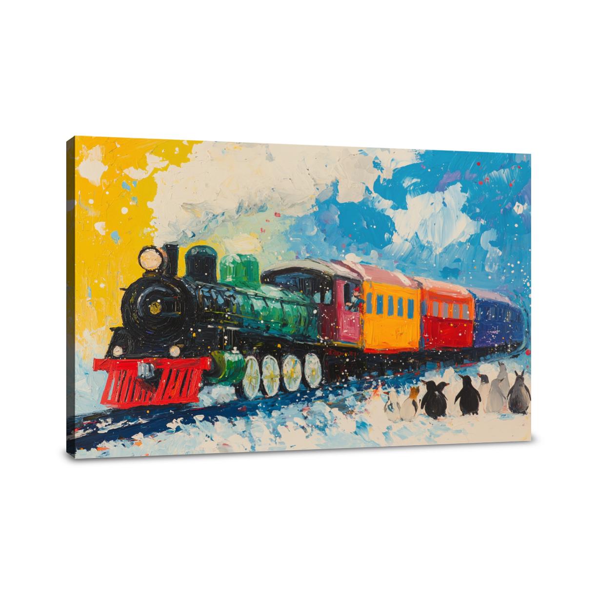Animal Train Adventure Canvas