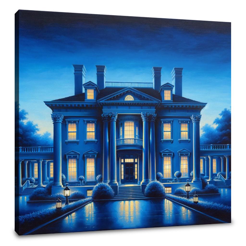 Twilight Grace Mansion Canvas