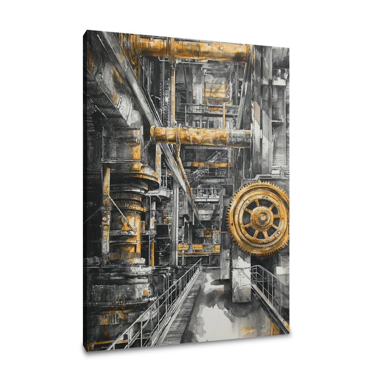 Golden Industry Canvas