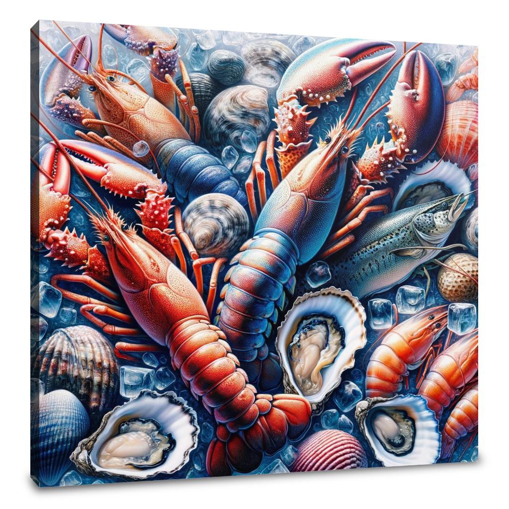 Seafood Elegance Canvas