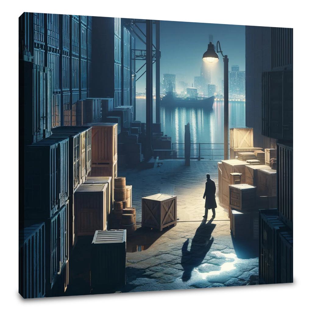 Docks at Midnight Canvas