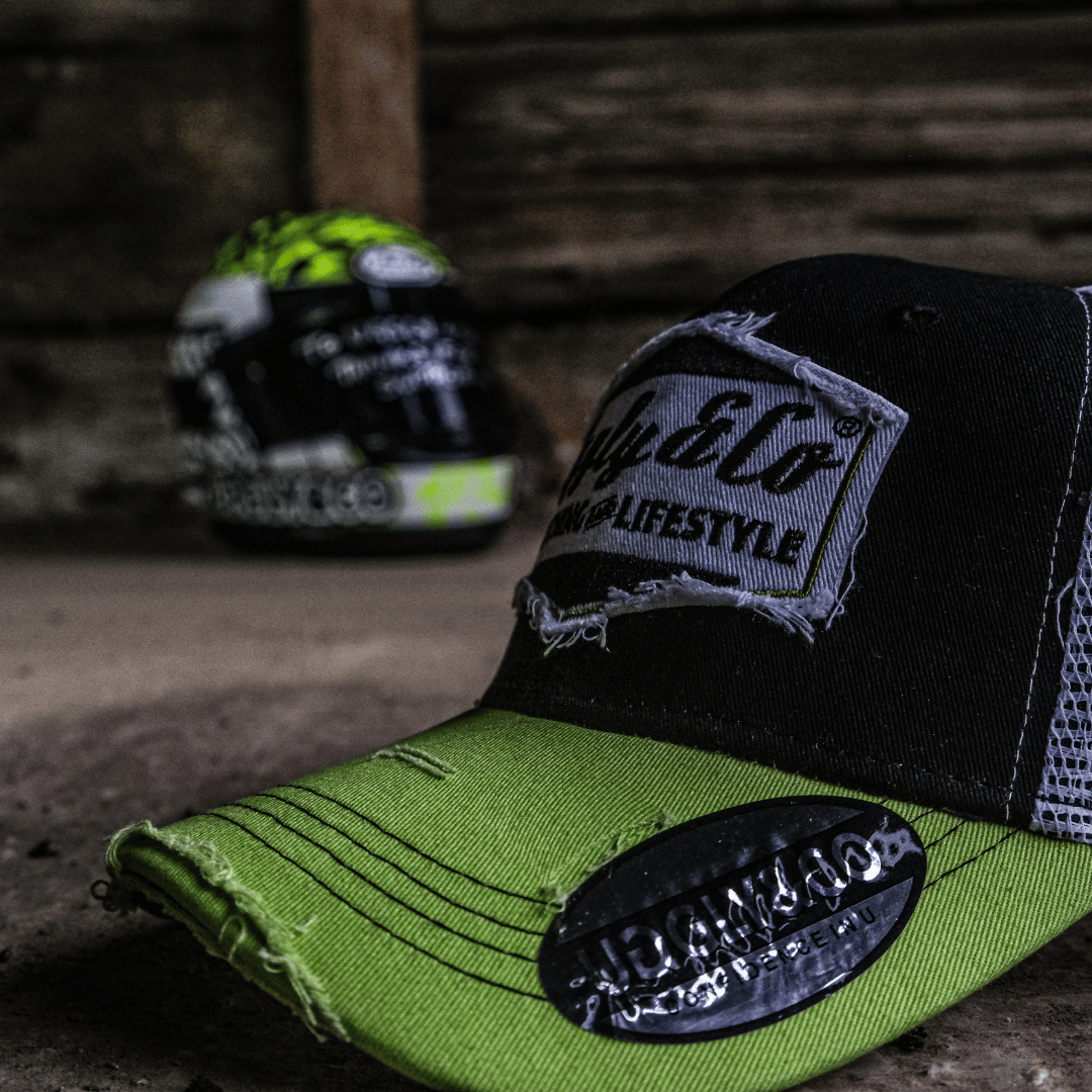 Green & White Diamond Trucker Hat