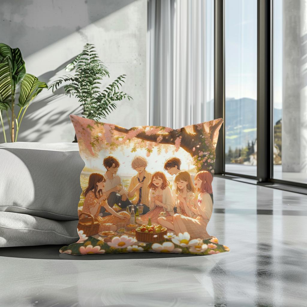 Meadow of Friendship Cotton Cushion