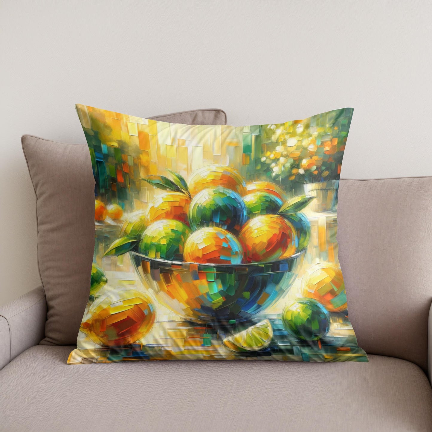 Citrus Symphony Cotton Cushion