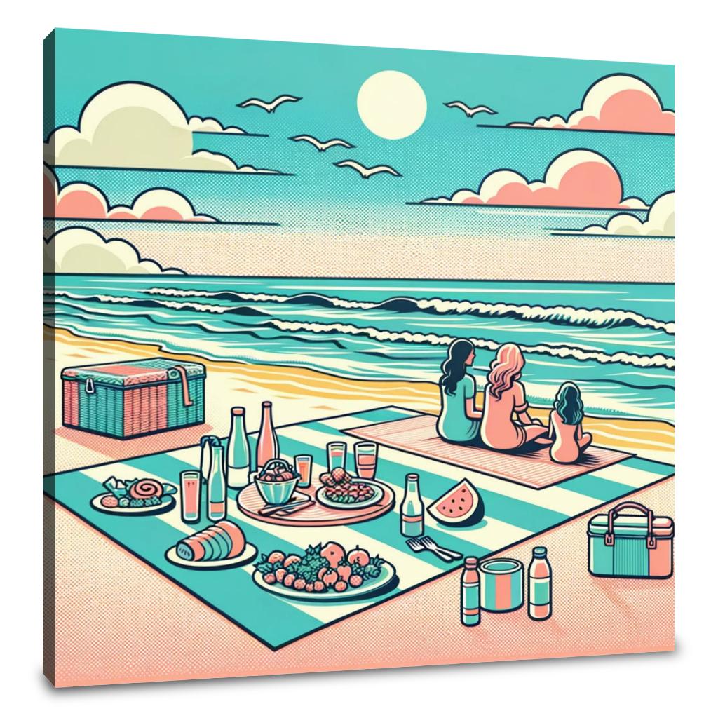 Seaside Picnic Canvas