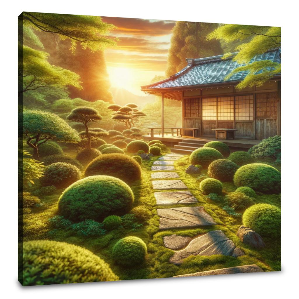 Japanese Tea Garden Serenity Canvas