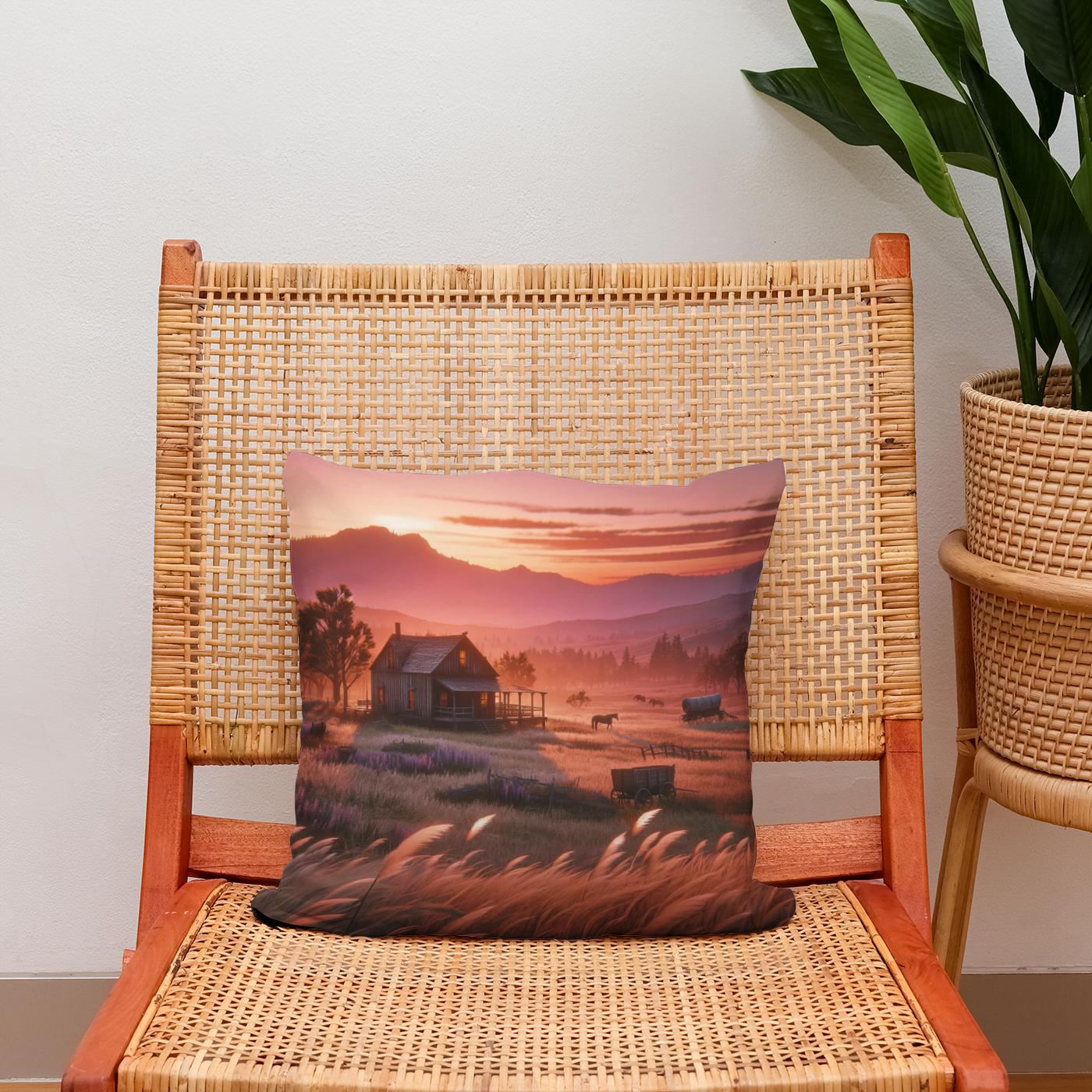 Prairie Solitude Cotton Cushion