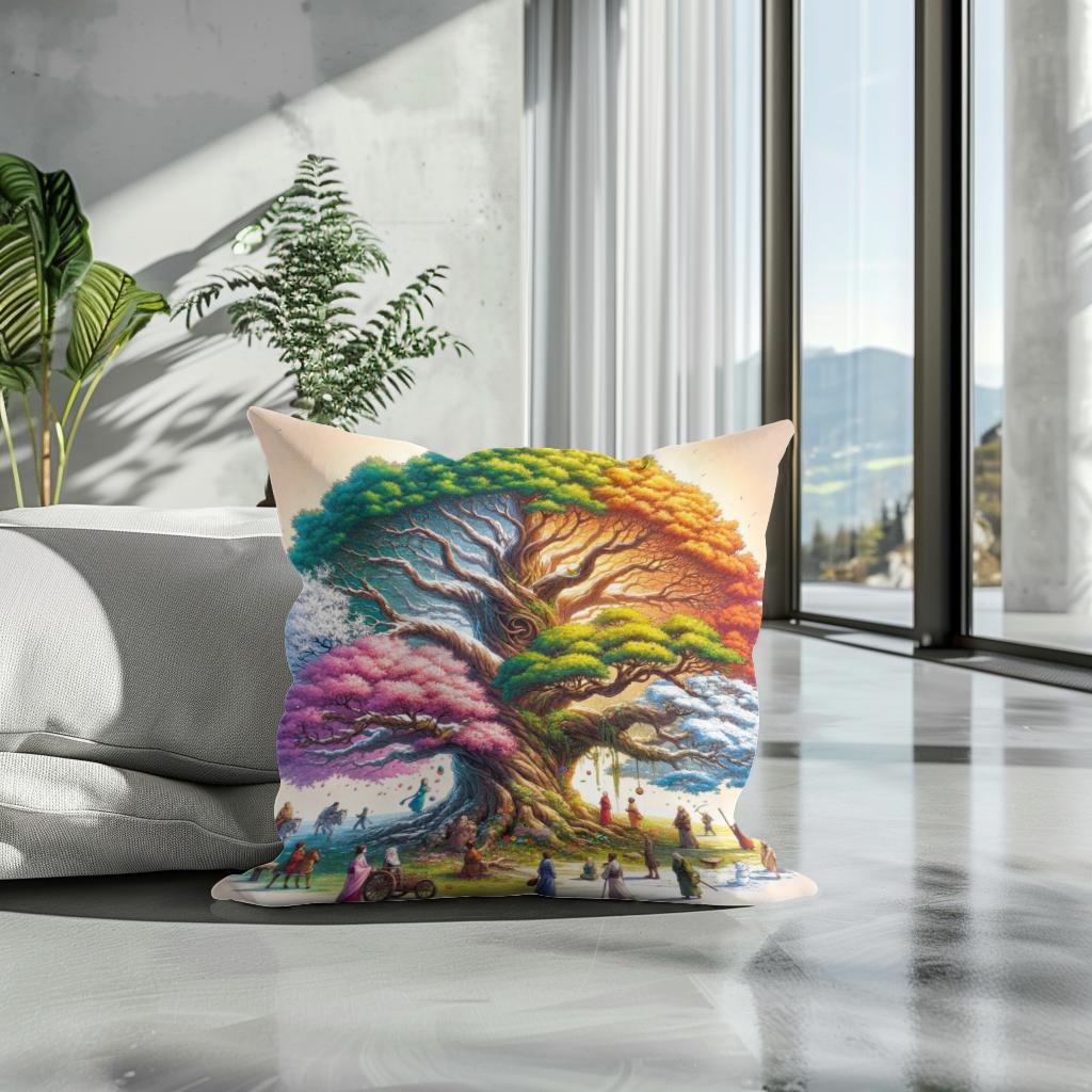 Seasons of Life Cotton Cushion
