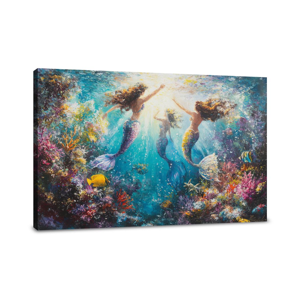 Joyful Mermaid Kingdom Canvas