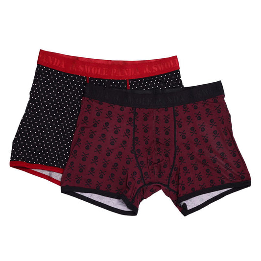 Bamboo Boxers 2 Pack - Skulls / Black & White Spot