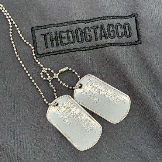 'UNGER CLIFFORD' US Military Dog Tags Necklace Pendant Gaming Collector Inspired