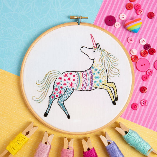 Unicorn Embroidery Kit for Beginners