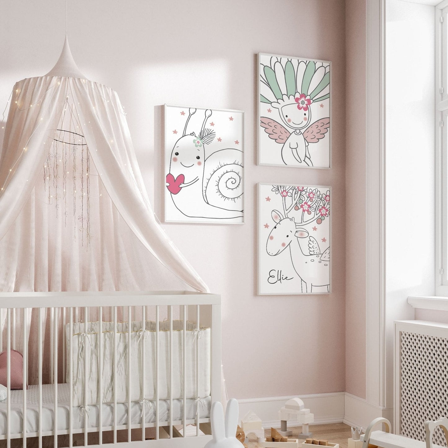 Unicorn name Wall art for Nursery