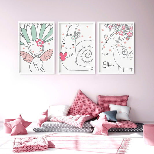 Unicorn name Wall art for Nursery