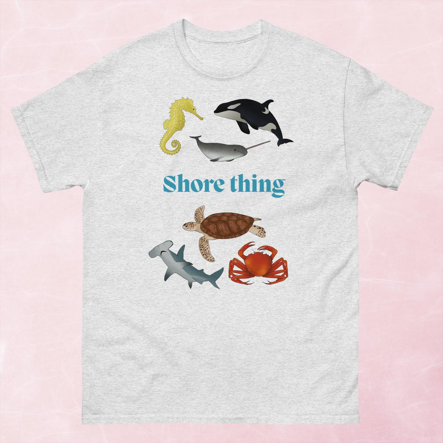 Shore thing hand drawn sea creature graphic unisex tshirt