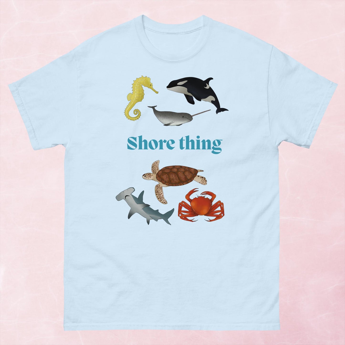 Shore thing hand drawn sea creature graphic unisex tshirt