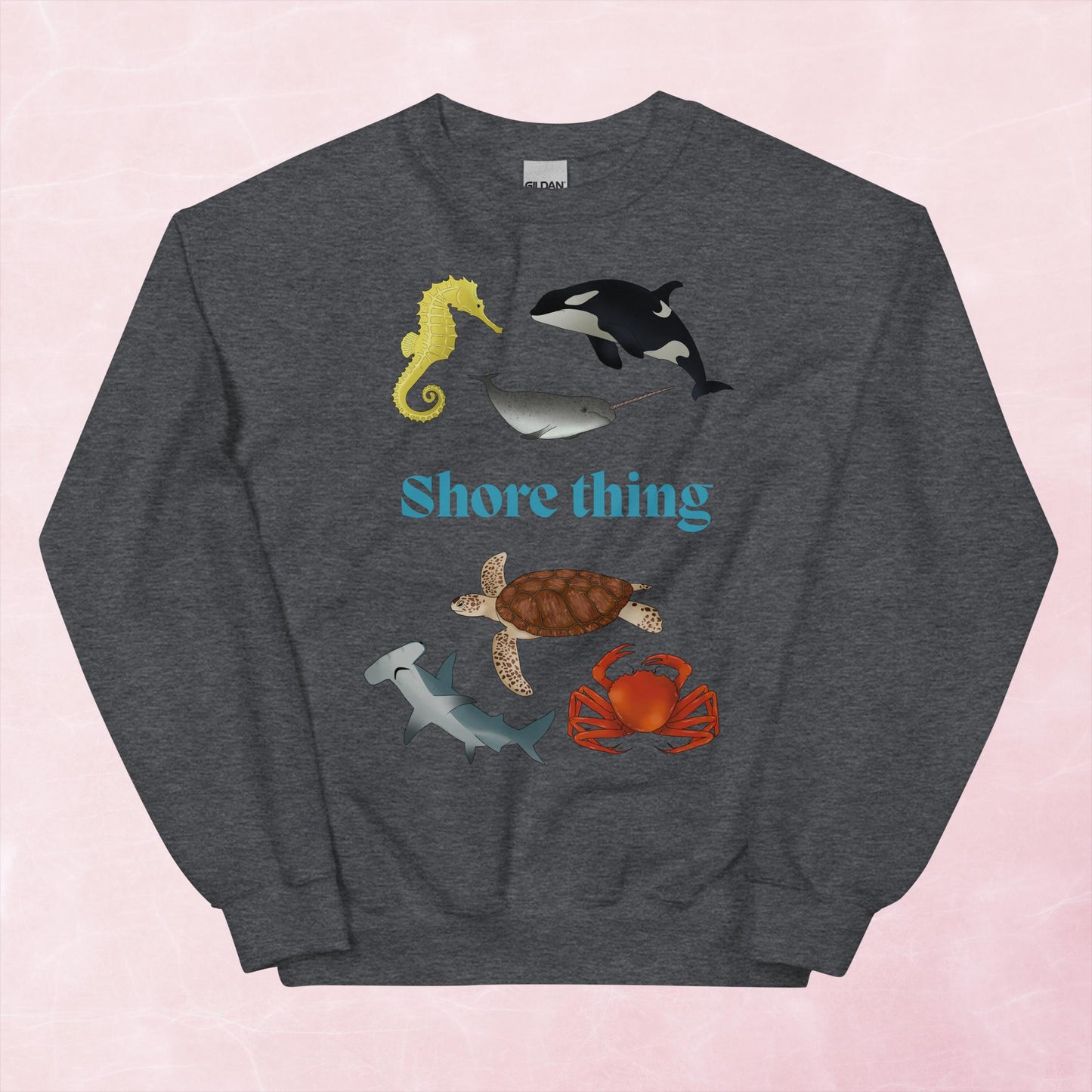 Shore thing hand drawn sea creature graphic unisex sweatshirt
