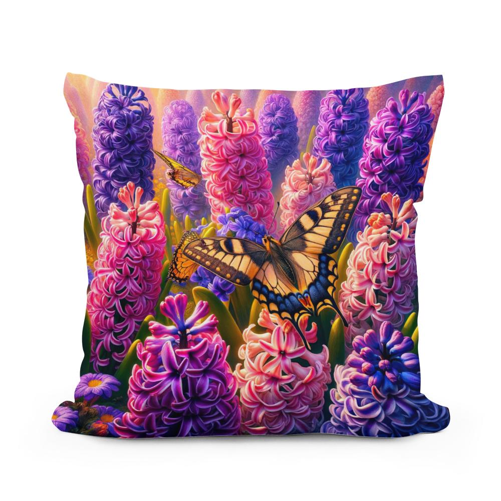 Spring Hyacinth Harmony Cotton Cushion