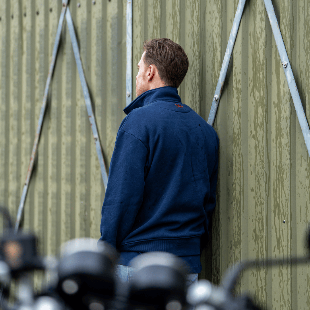 Navy Union Jack Quater-Zip