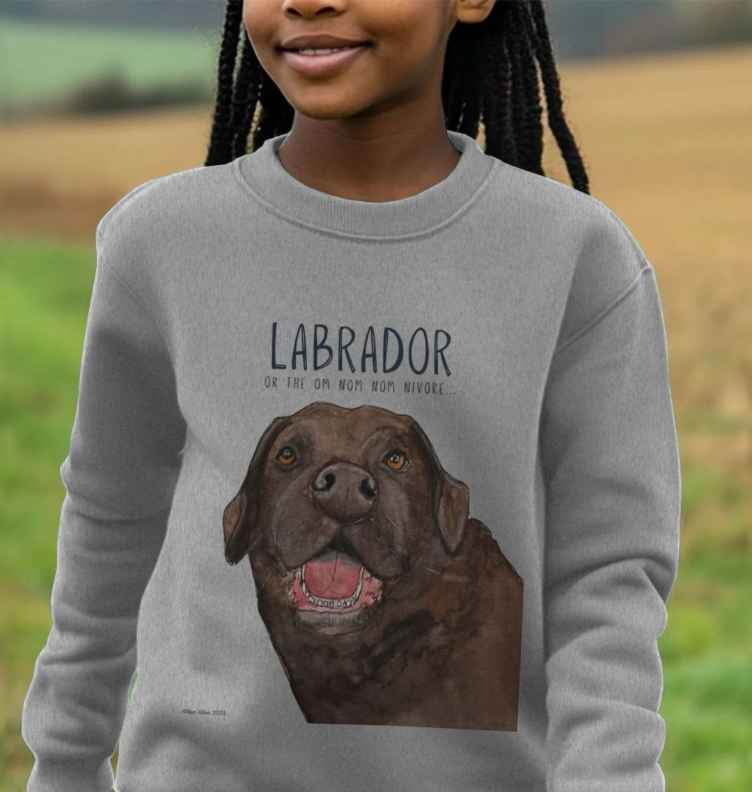Crumb Catcher in Chief – The Chocolate Labrador Kids' Sweatshirt