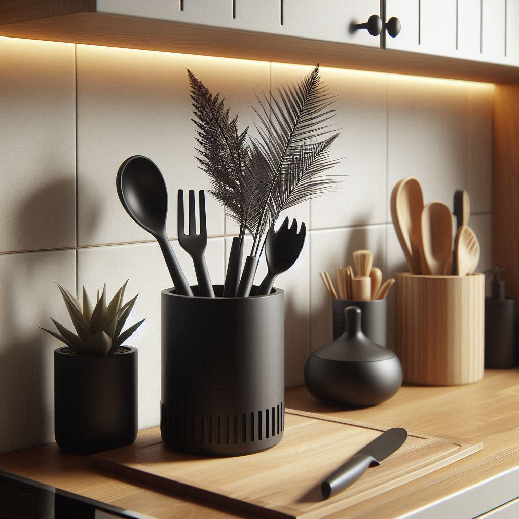 Minimalist Utensil Holder | Matte Kitchen Organiser