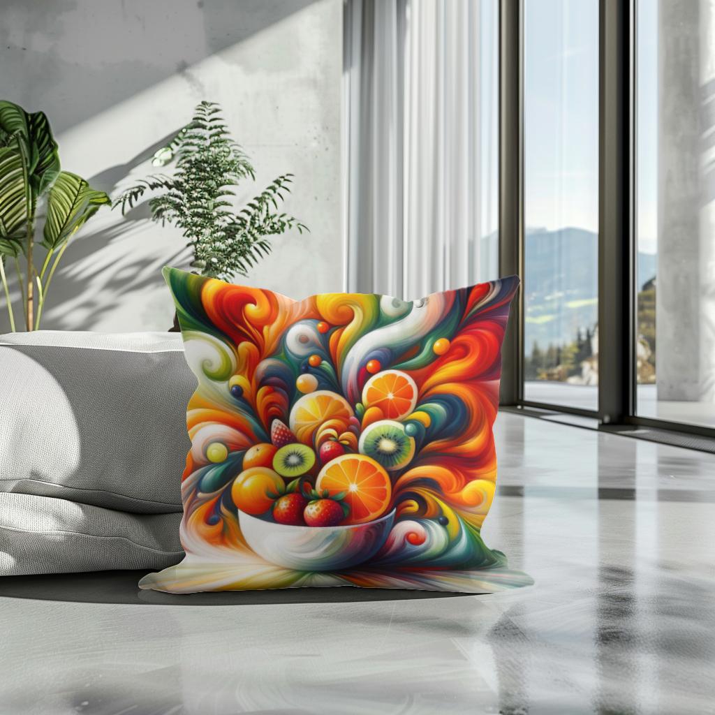 Fruit Fusion Fantasy Cotton Cushion